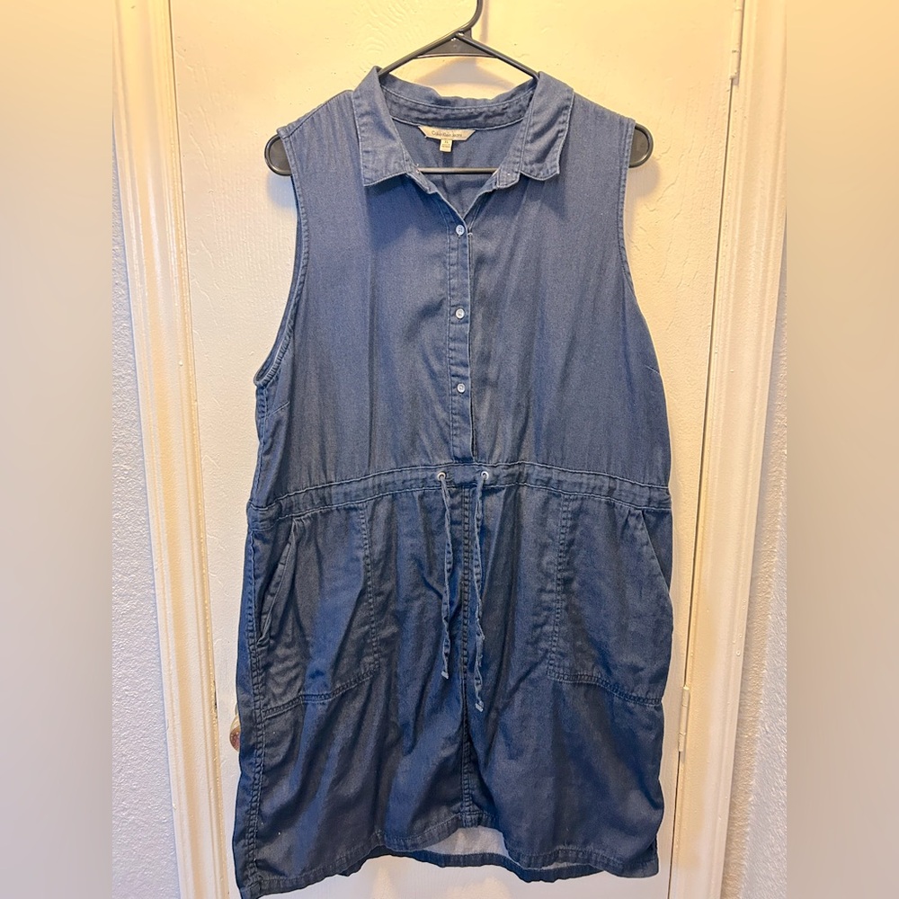 Denim blue Calvin Klein dress